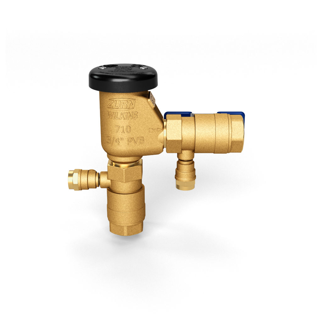 3D image of golden faucet