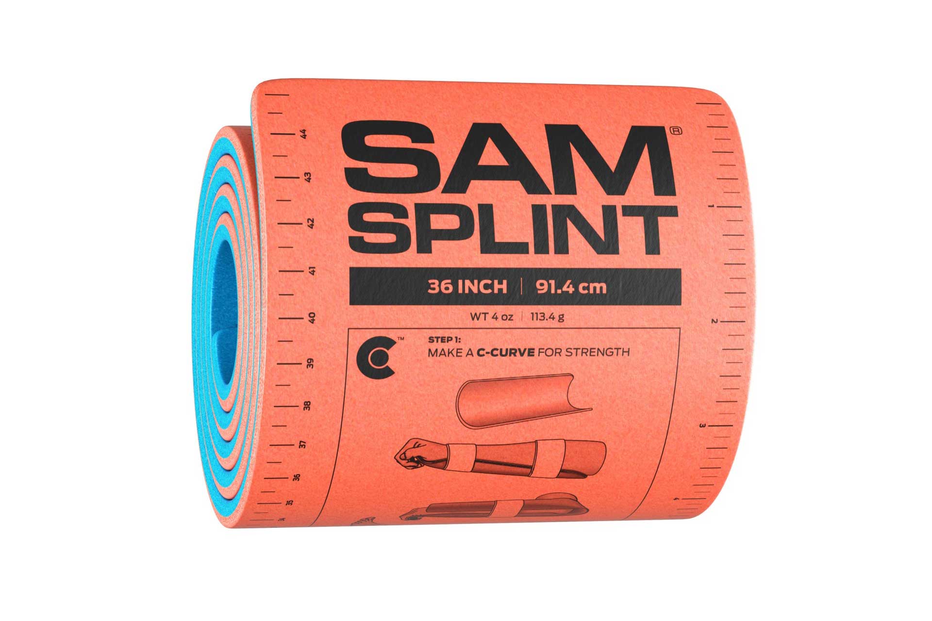 Rolled up flexible SAM Medical splint